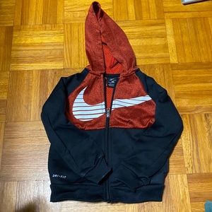 Nike jacket boys size 3t  black and red